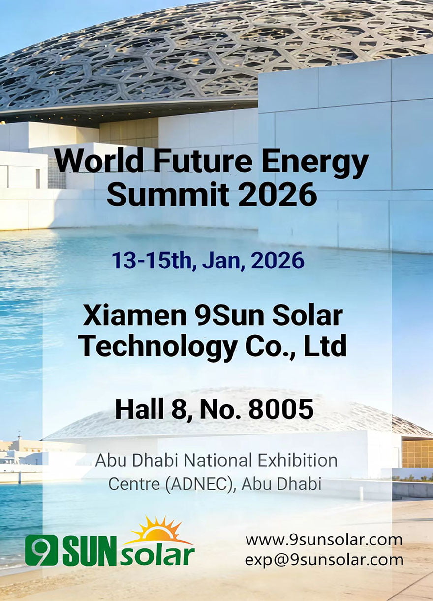 Partecipa con 9sunsolar alla fiera dell'energia solare di Abu Dhabi